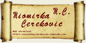 Miomirka Čereković vizit kartica